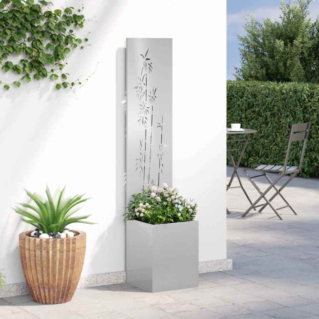 vidaXL Ekran zapewniający prywatność w ogrodzie Srebrny 32 x 140 cm