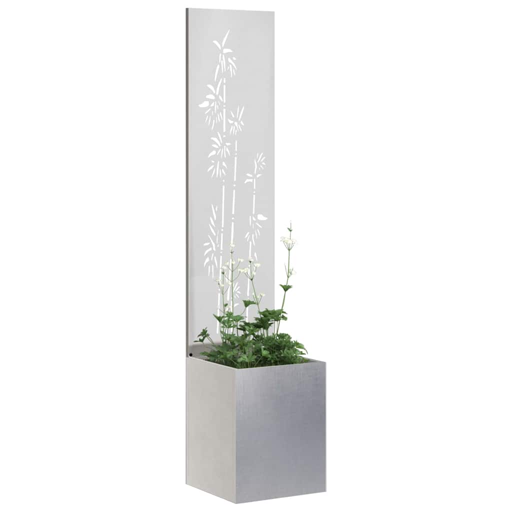 vidaXL Ekran zapewniający prywatność w ogrodzie Srebrny 32 x 140 cm