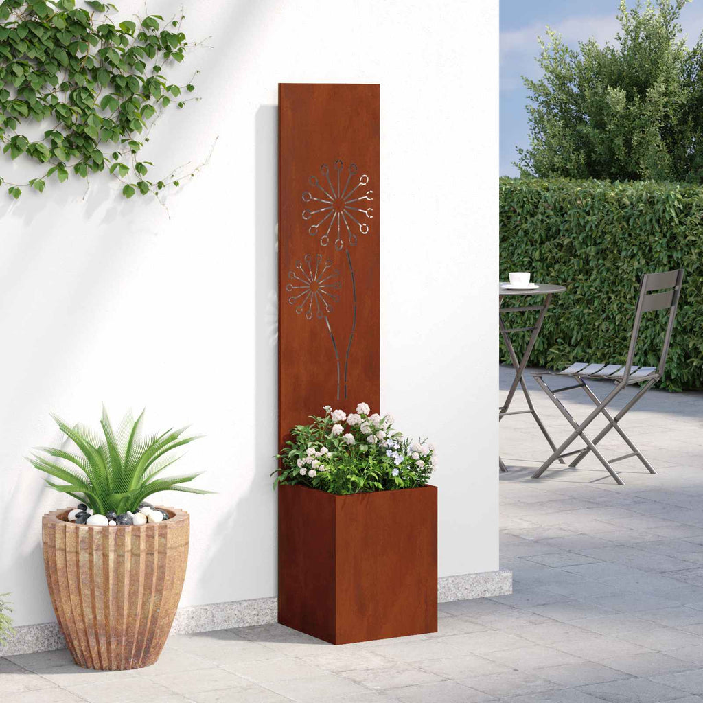 vidaXL Ekran zapewniający prywatność w ogrodzie Fretwork Rdzawy