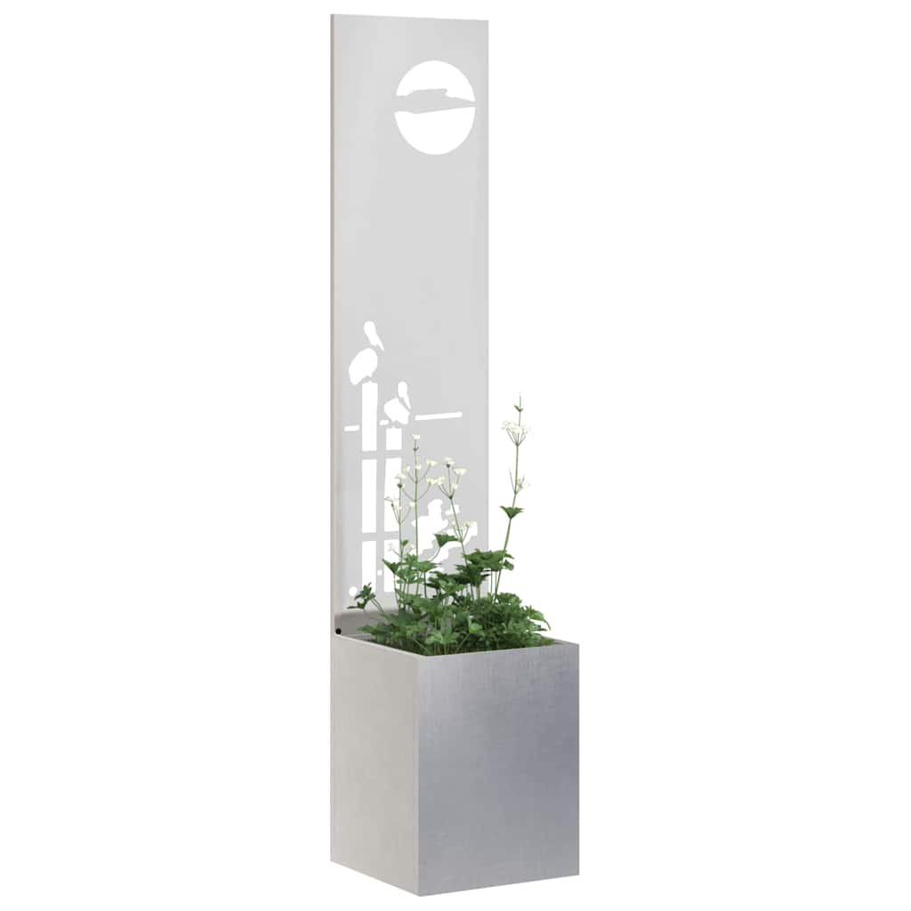 vidaXL Ekran zapewniający prywatność w ogrodzie Srebrny 32 x 150 cm