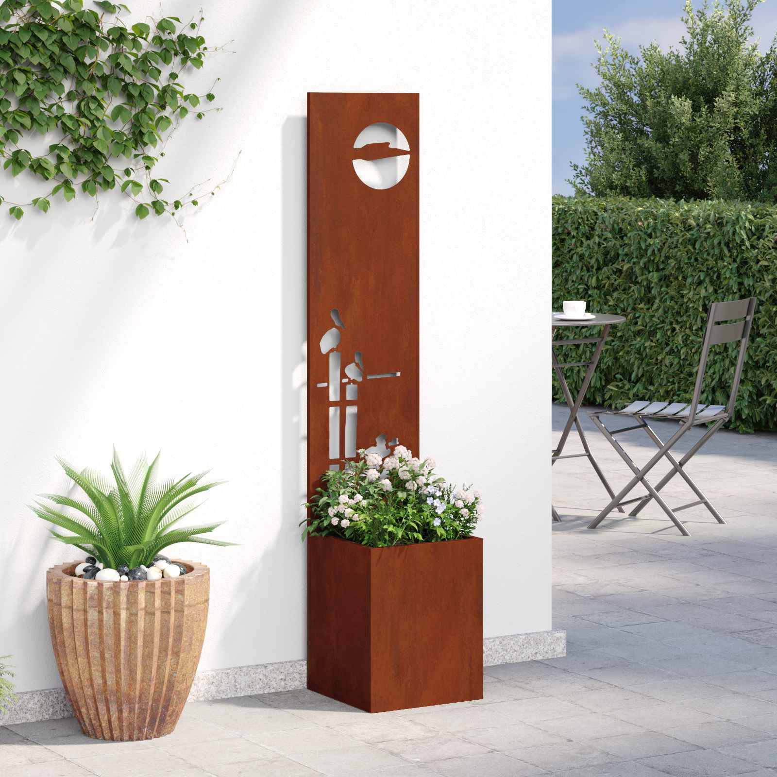 vidaXL Ekran zapewniający prywatność w ogrodzie Rdzawy 32 x 150 cm