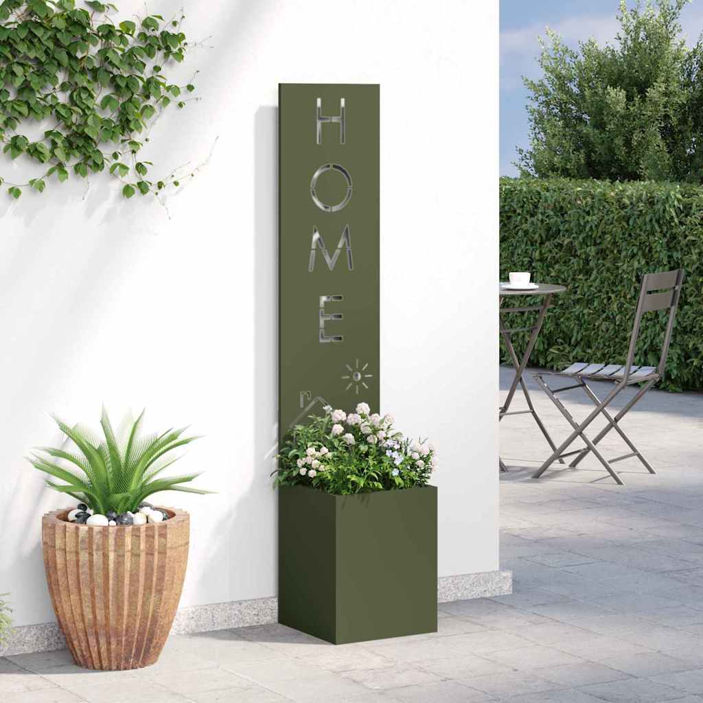 vidaXL Ekran zapewniający prywatność w ogrodzie Fretwork oliwkowy