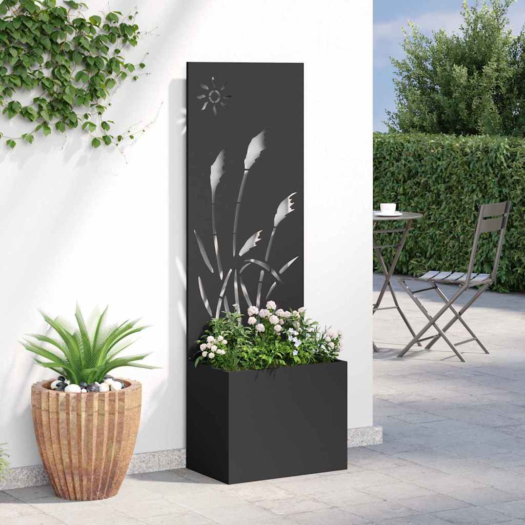 vidaXL Ekran zapewniający prywatność w ogrodzie Czarny 50 x 150 cm