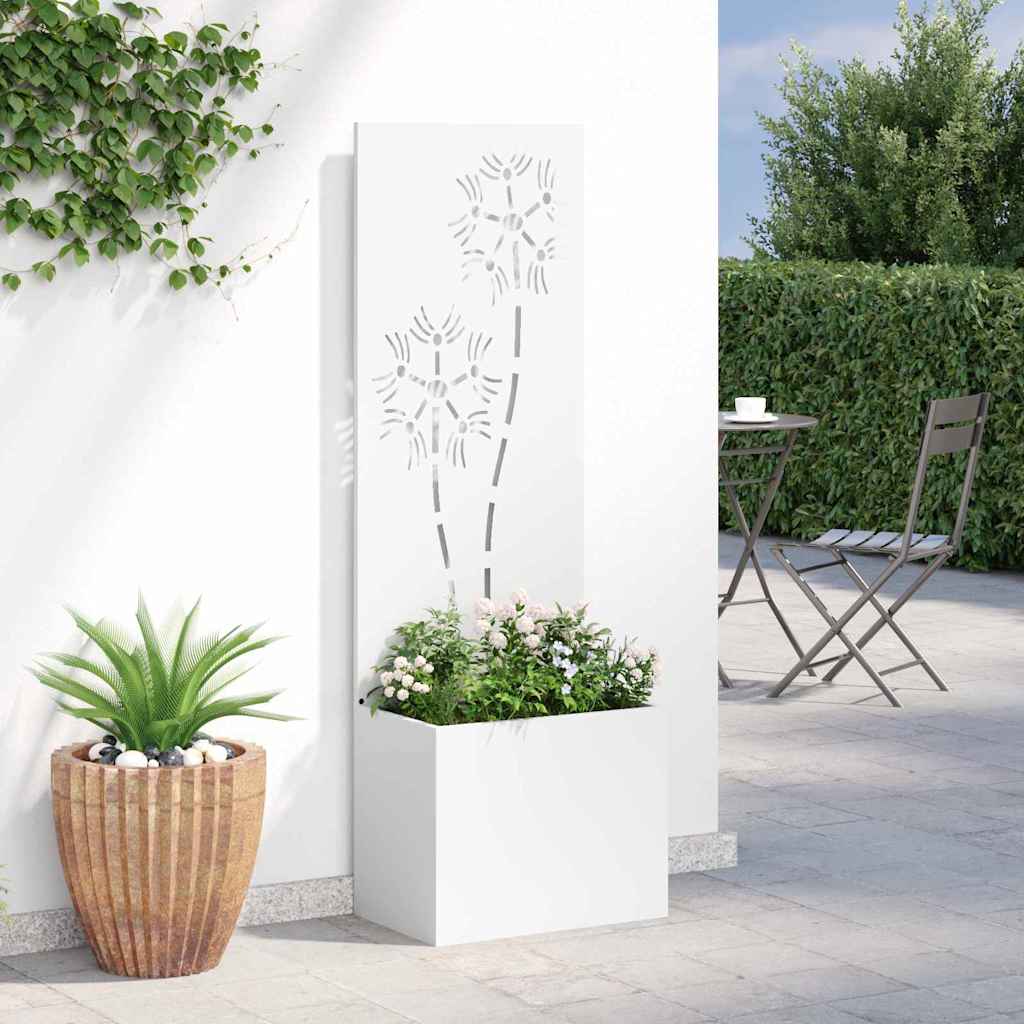vidaXL Ekran zapewniający prywatność w ogrodzie Biały 50 x 150 cm