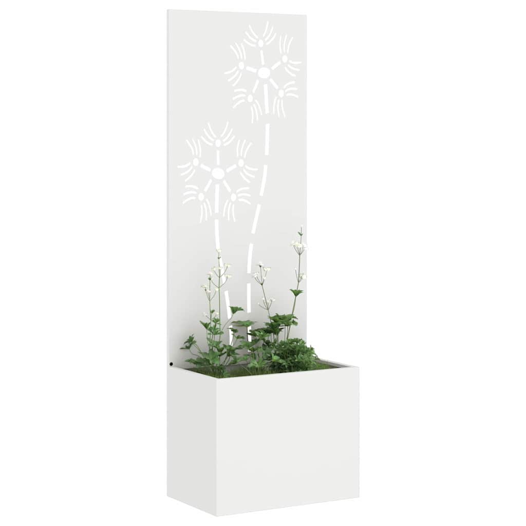 vidaXL Ekran zapewniający prywatność w ogrodzie Biały 50 x 150 cm