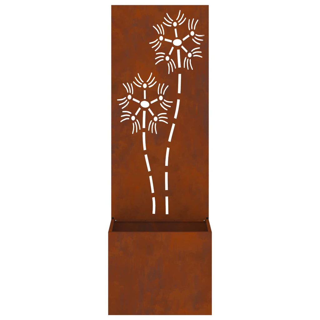 vidaXL Ekran zapewniający prywatność w ogrodzie Kwiatowy Rdzawy