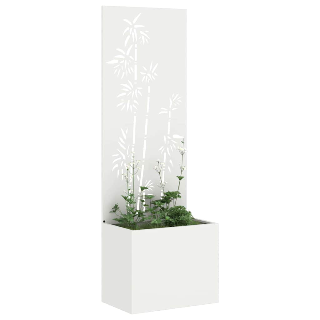 vidaXL Ekran zapewniający prywatność w ogrodzie Biały 50 x 150 cm