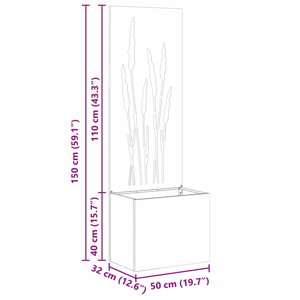 vidaXL Ekran zapewniający prywatność w ogrodzie oliwkowy 50 x 150 cm