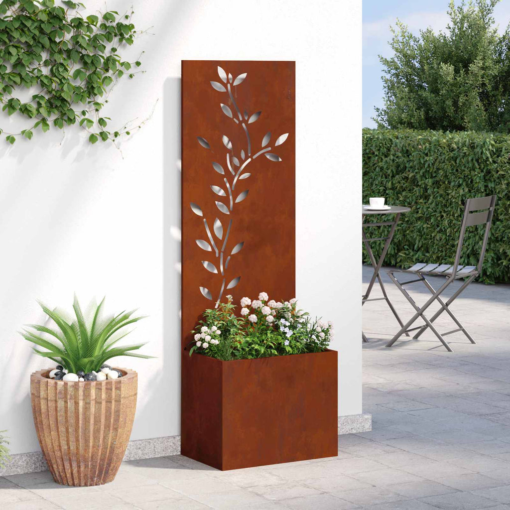 vidaXL Ekran zapewniający prywatność w ogrodzie Rdzawy 50 x 140 cm