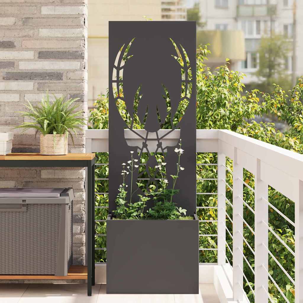 vidaXL Ekran zapewniający prywatność w ogrodzie Czarny 50 x 150 cm