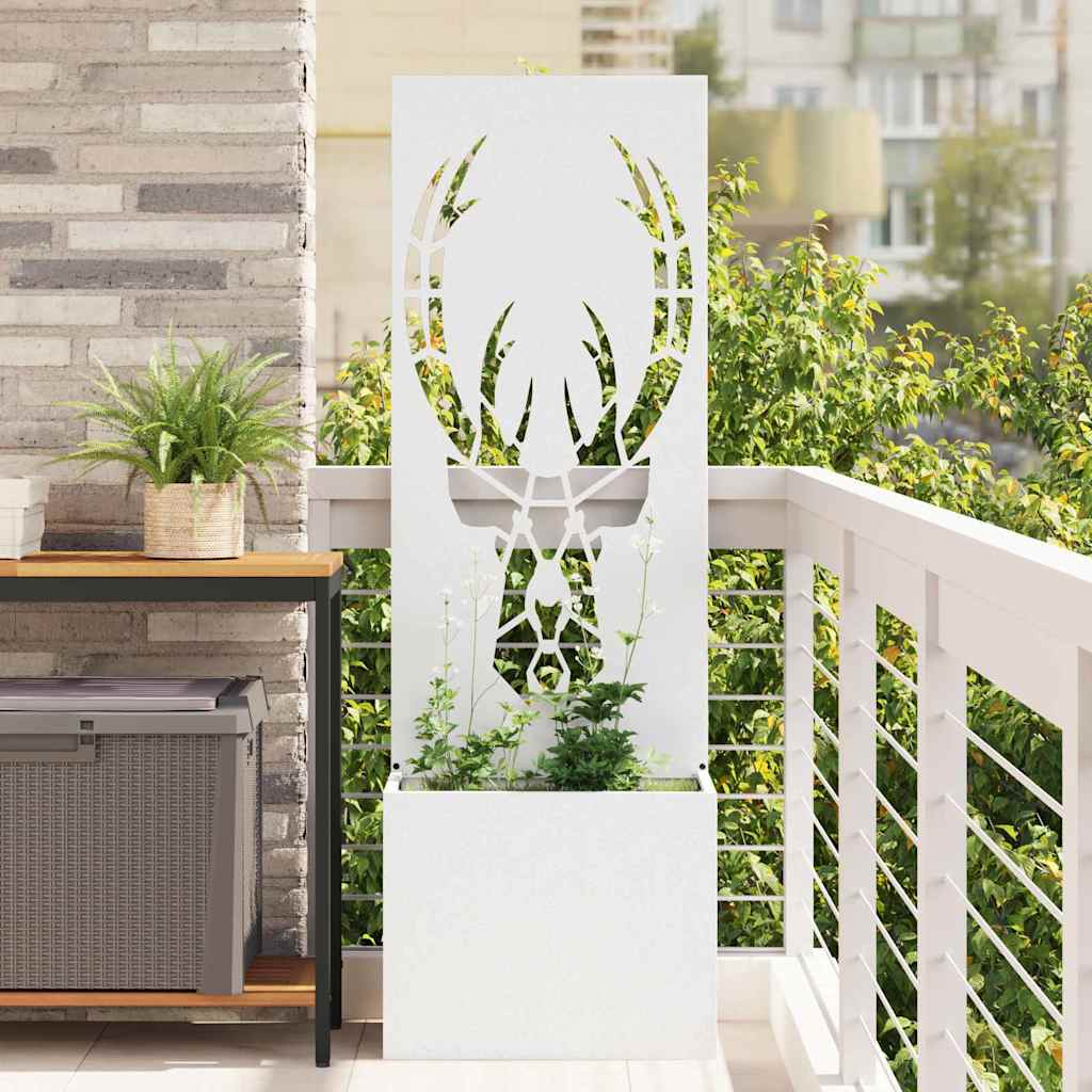 vidaXL Ekran zapewniający prywatność w ogrodzie Biały 50 x 150 cm