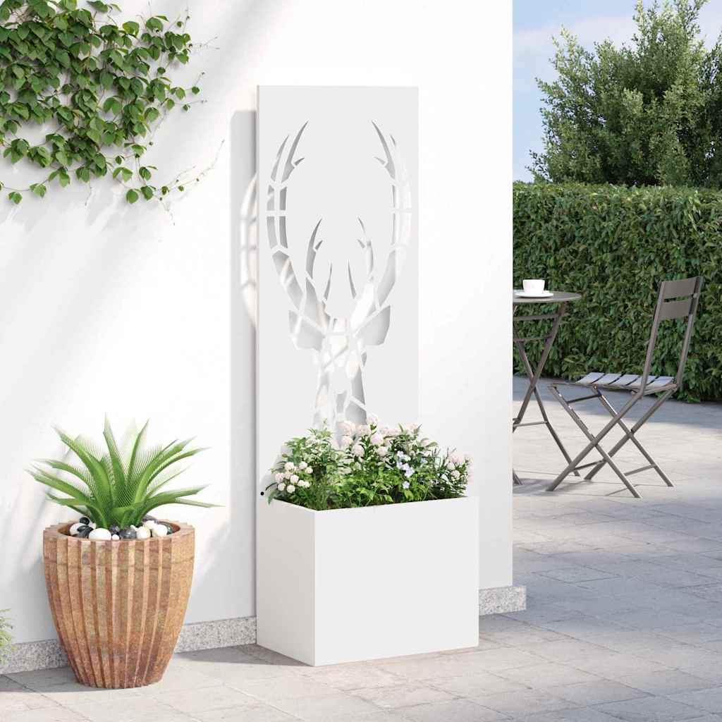 vidaXL Ekran zapewniający prywatność w ogrodzie Biały 50 x 150 cm