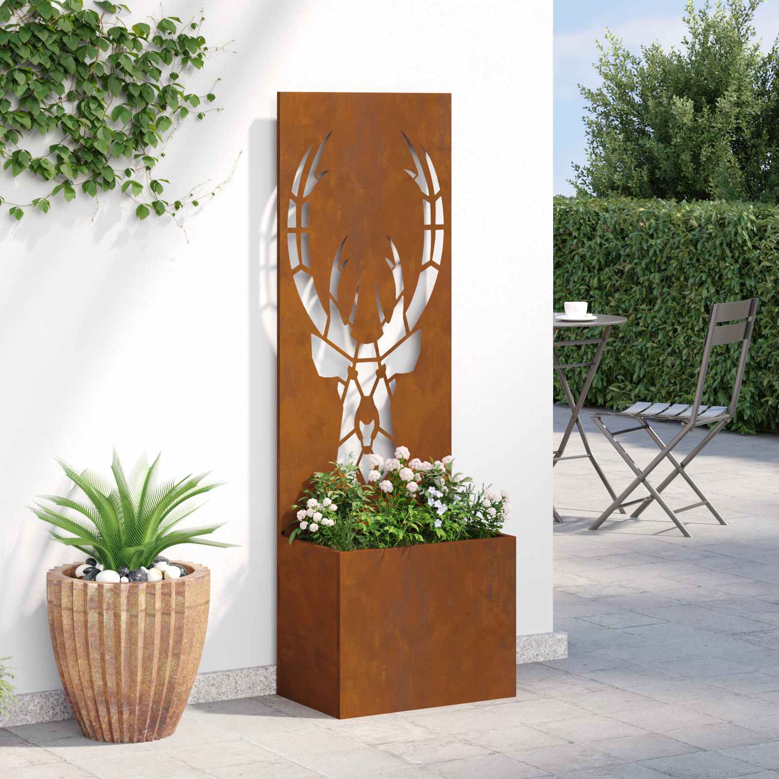vidaXL Ekran zapewniający prywatność w ogrodzie Rdzawy 50 x 150 cm
