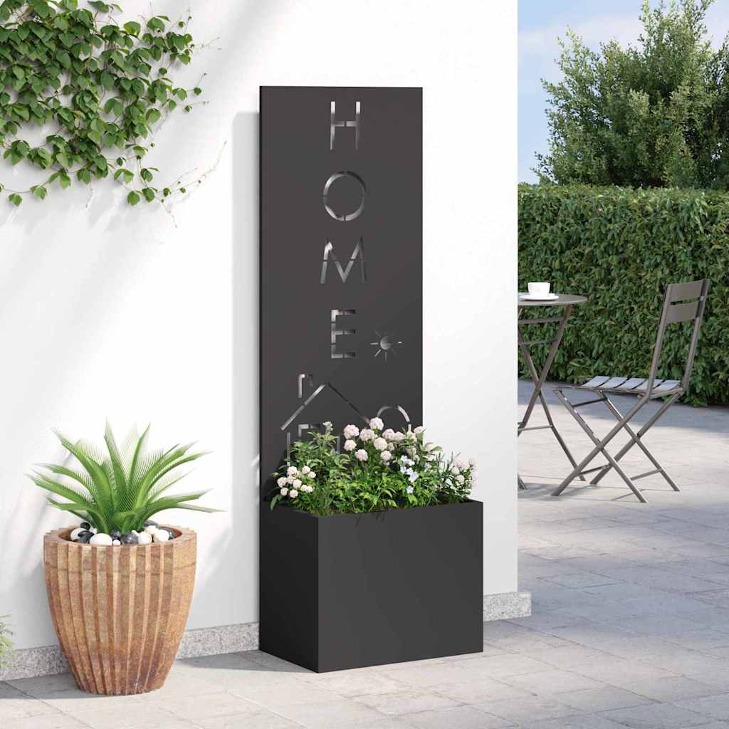 vidaXL Ekran zapewniający prywatność w ogrodzie Czarny 50 x 150 cm