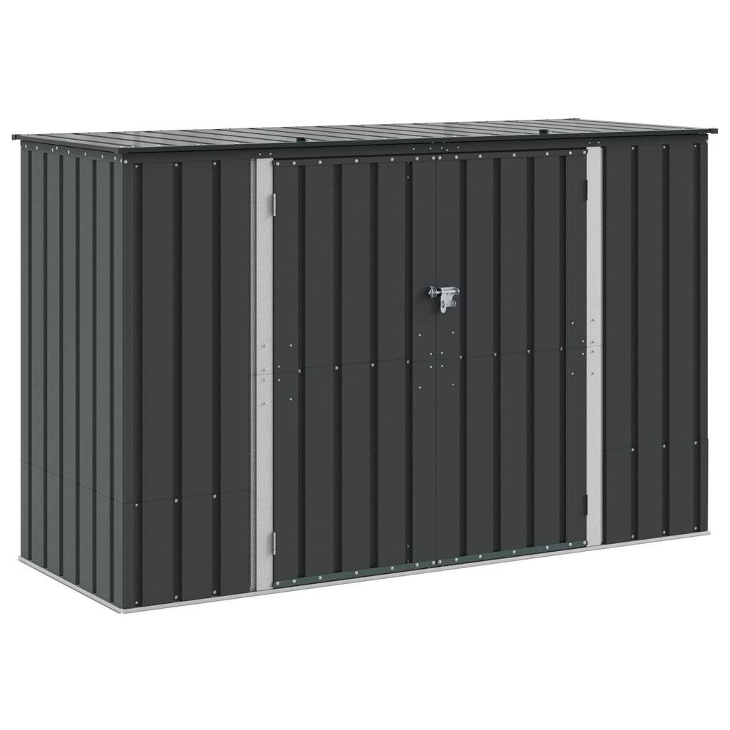 vidaXL Skrzynia do przechowywania w ogrodzie Czarny 214 x 82 x 132 cm