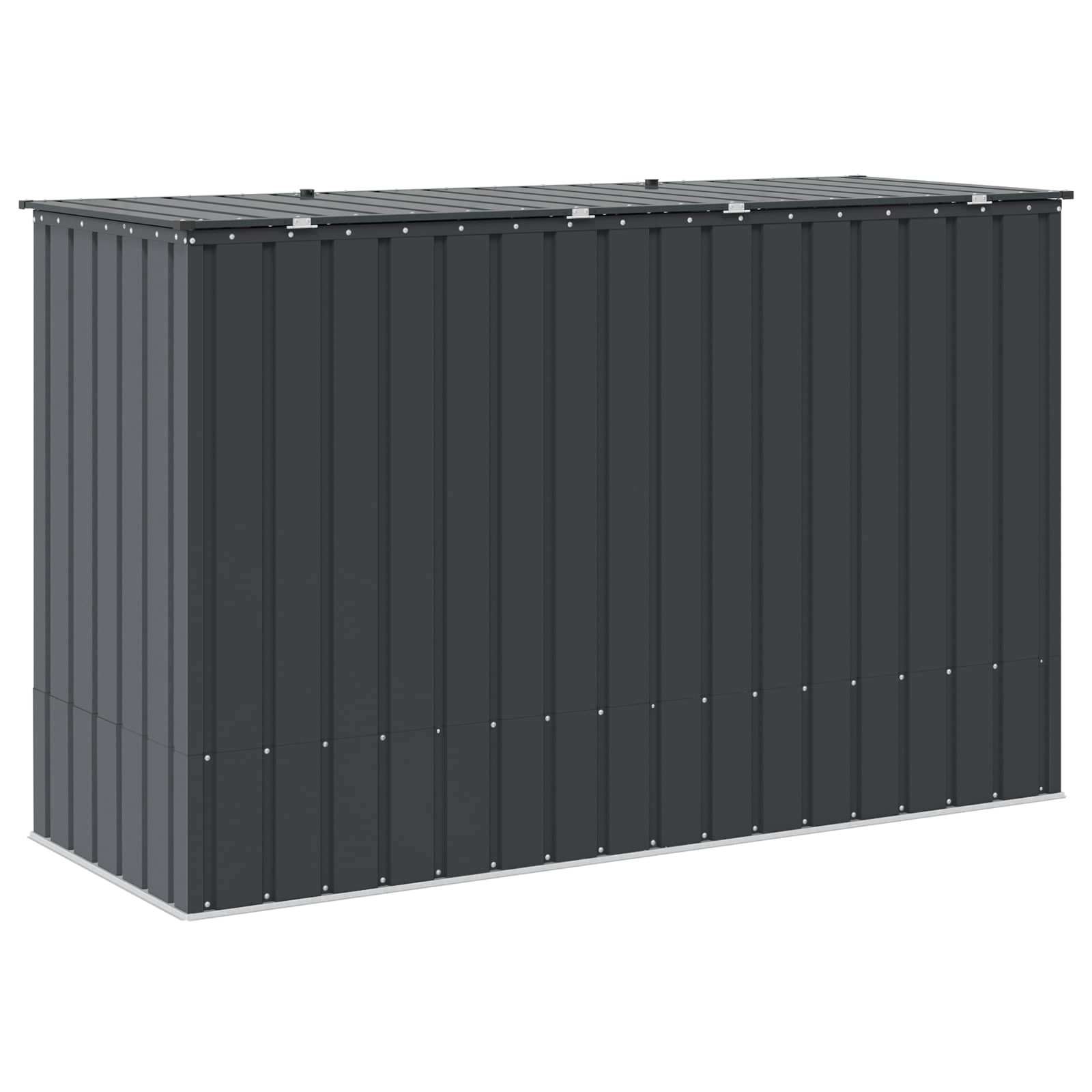 vidaXL Skrzynia do przechowywania w ogrodzie Czarny 214 x 82 x 132 cm