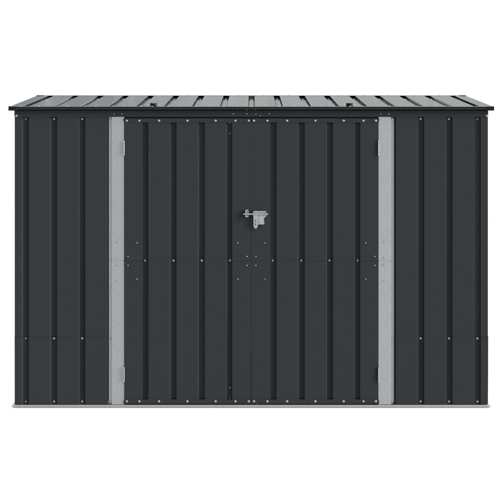 vidaXL Skrzynia do przechowywania w ogrodzie Czarny 214 x 82 x 132 cm