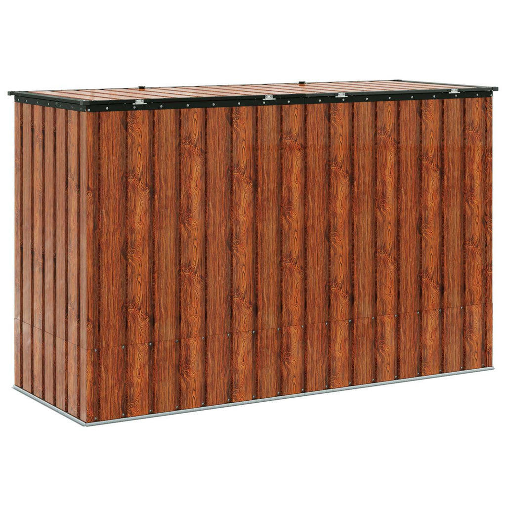 vidaXL Skrzynia do przechowywania w ogrodzie Brązowy 214 x 82 x 132 cm