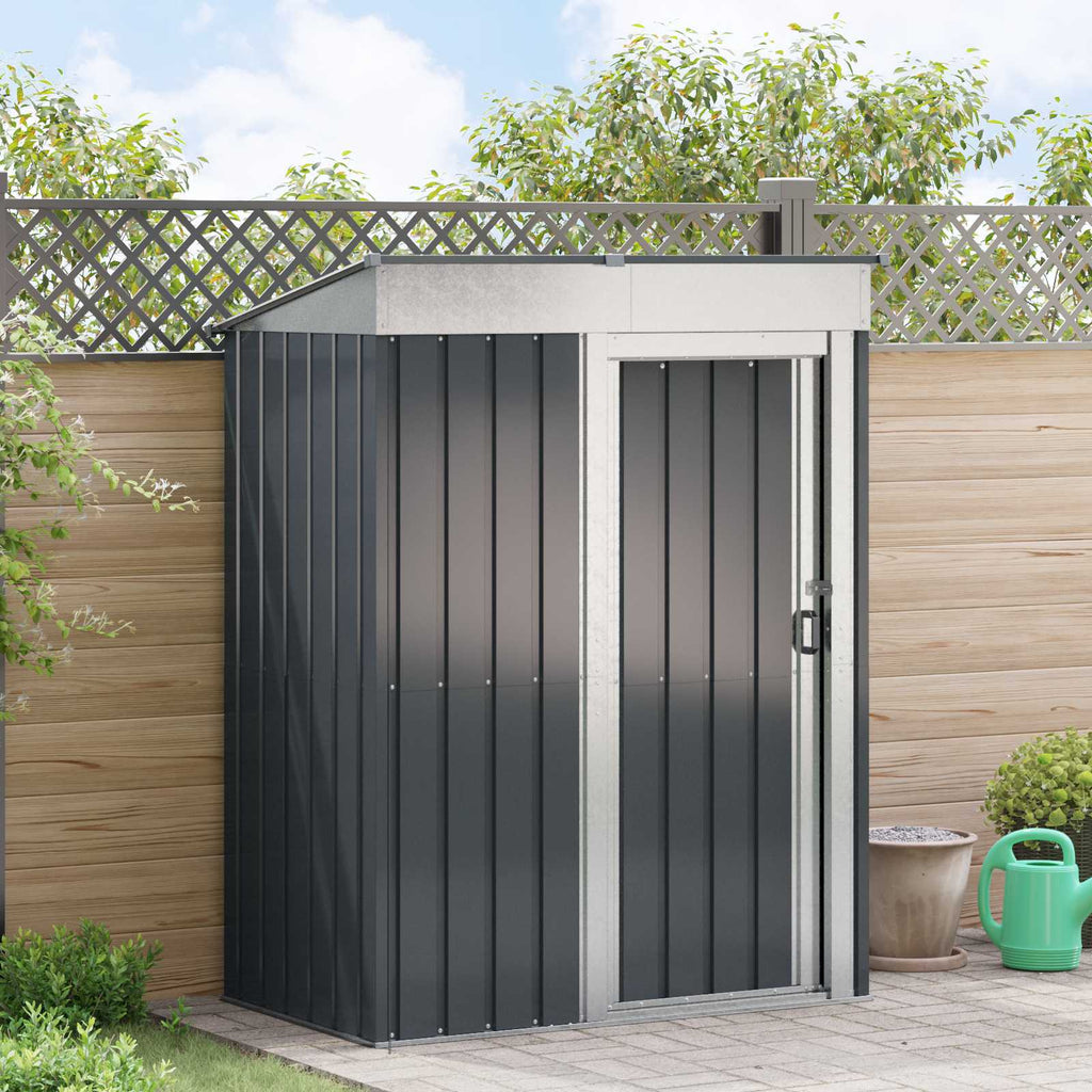 vidaXL Schowki ogrodowe Antracyt 137 x 81 x 180 cm Metal
