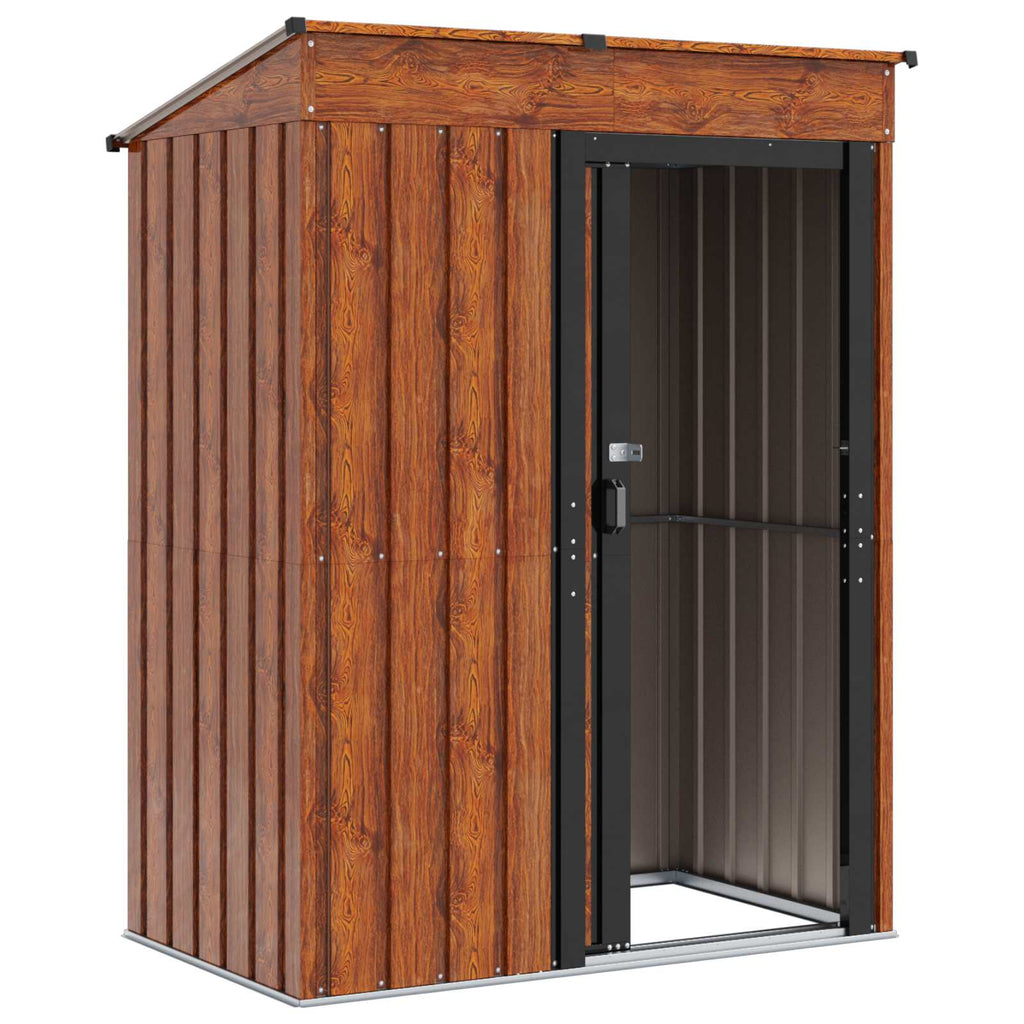 vidaXL Schowki ogrodowe Brązowy 137 x 81 x 180 cm Metal
