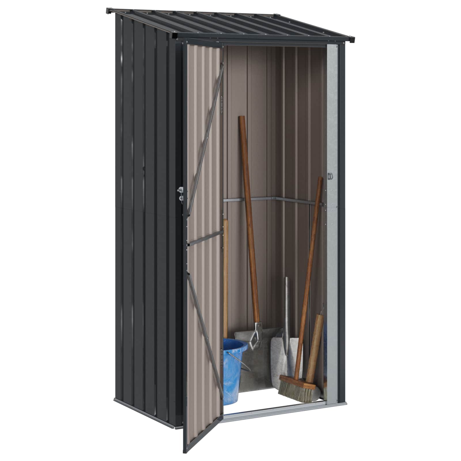 vidaXL Schowki ogrodowe Antracyt 103 x 74 x 200 cm Metal