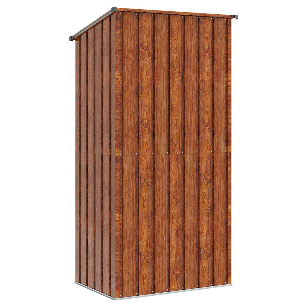 vidaXL Schowki ogrodowe Brązowy 103 x 74 x 200 cm Metal
