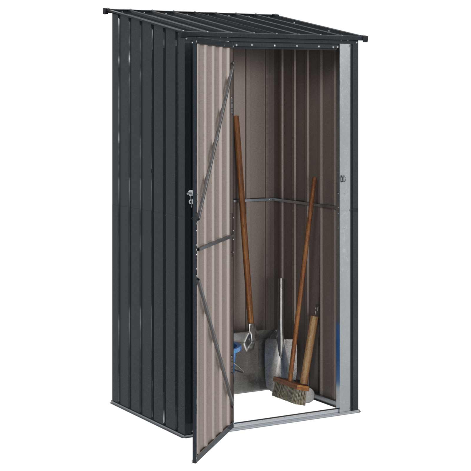 vidaXL Schowki ogrodowe Antracyt 103 x 86 x 200 cm Metal