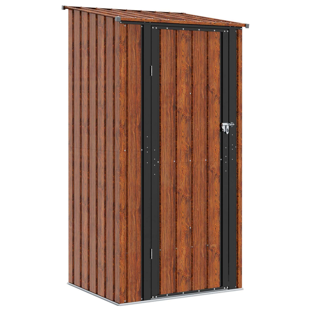 vidaXL Schowki ogrodowe Brązowy 103 x 86 x 200 cm Metal