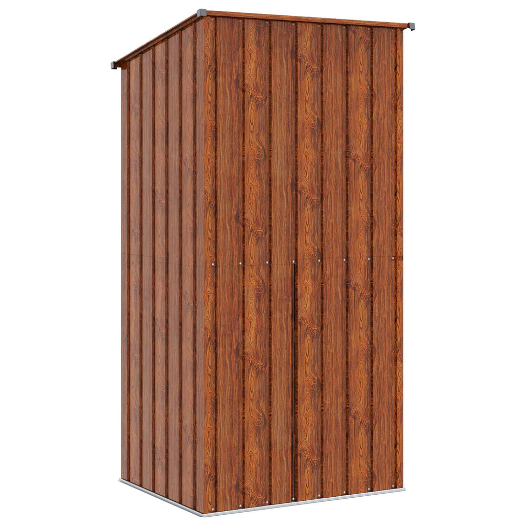 vidaXL Schowki ogrodowe Brązowy 103 x 86 x 200 cm Metal