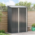 vidaXL Schowki ogrodowe Antracyt 140,5 x 74 x 200 cm Metal