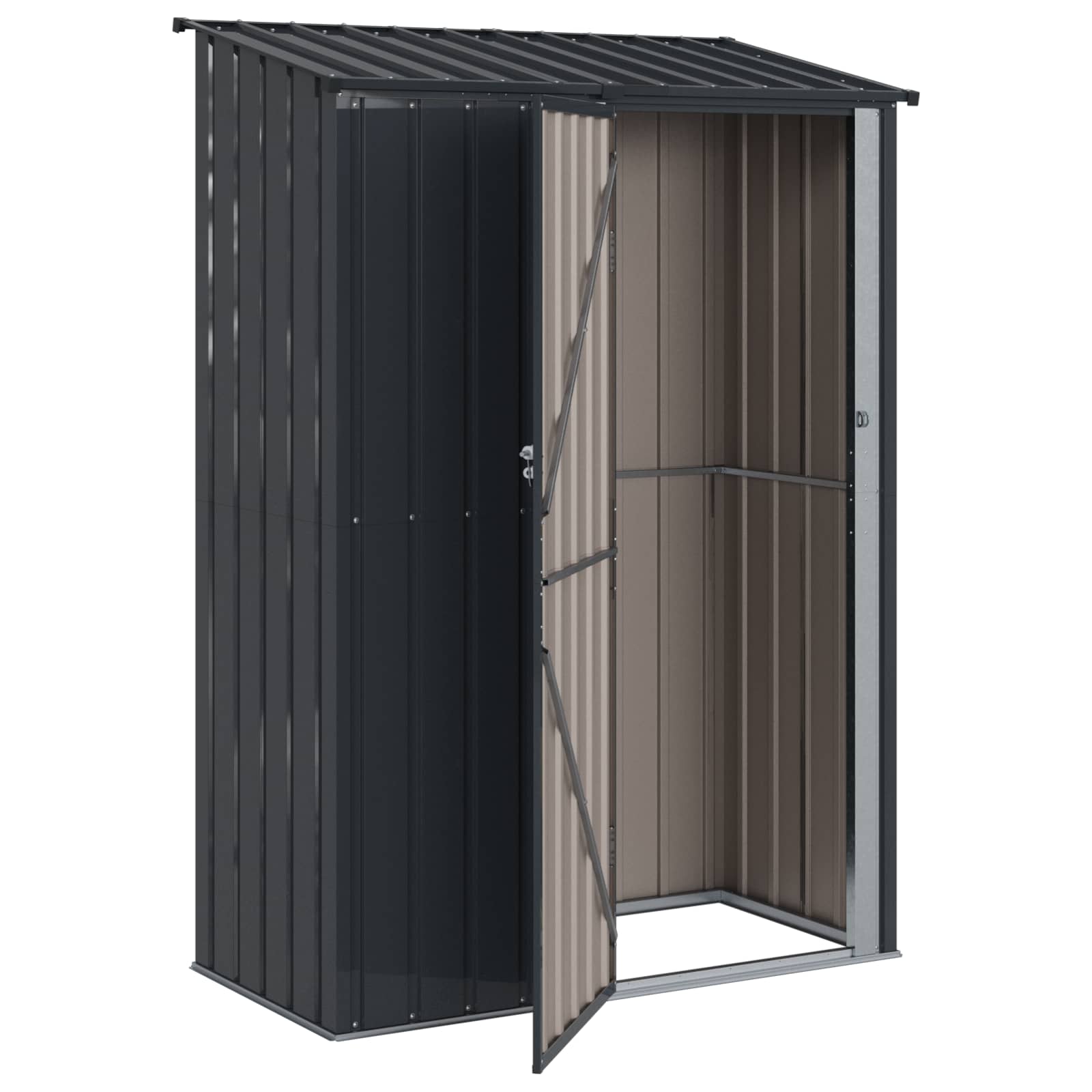 vidaXL Schowki ogrodowe Antracyt 140,5 x 74 x 200 cm Metal