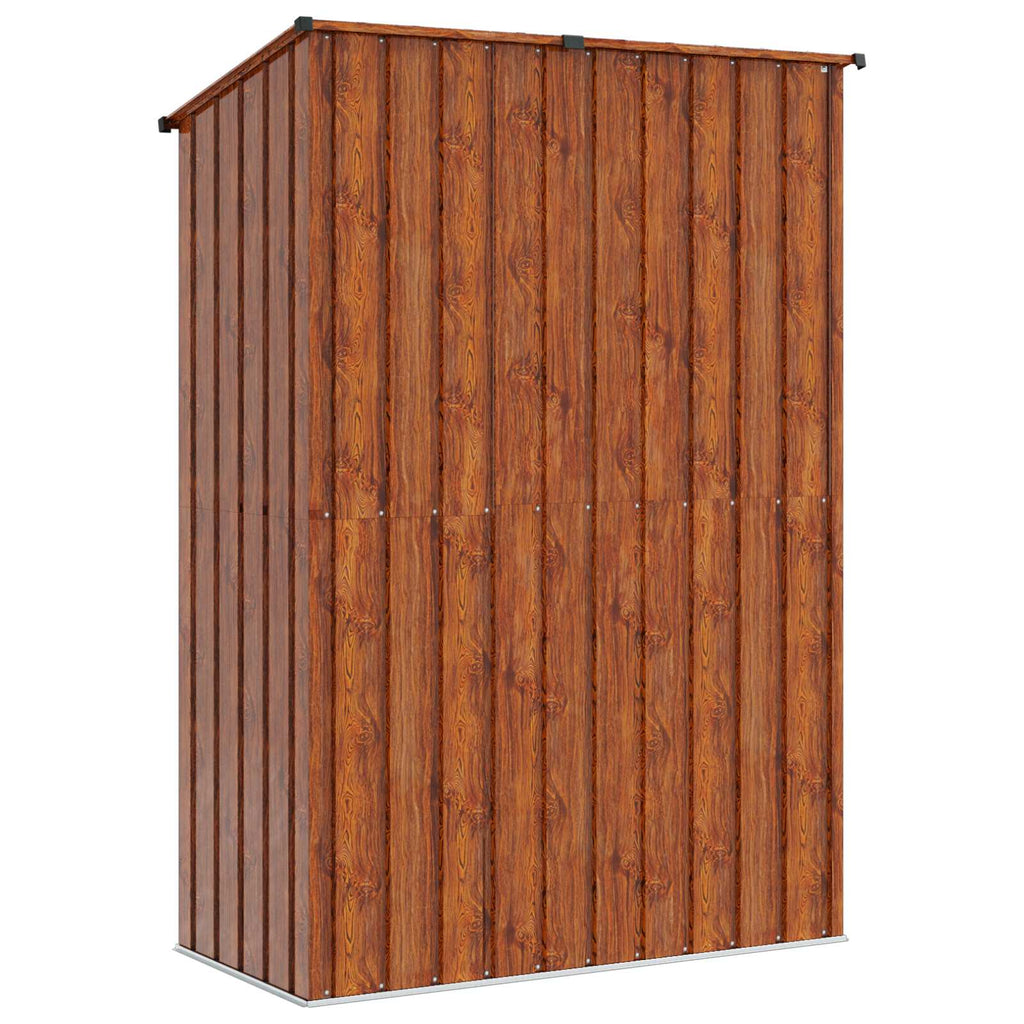 vidaXL Schowki ogrodowe Brązowy 140,5 x 74 x 200 cm Metal