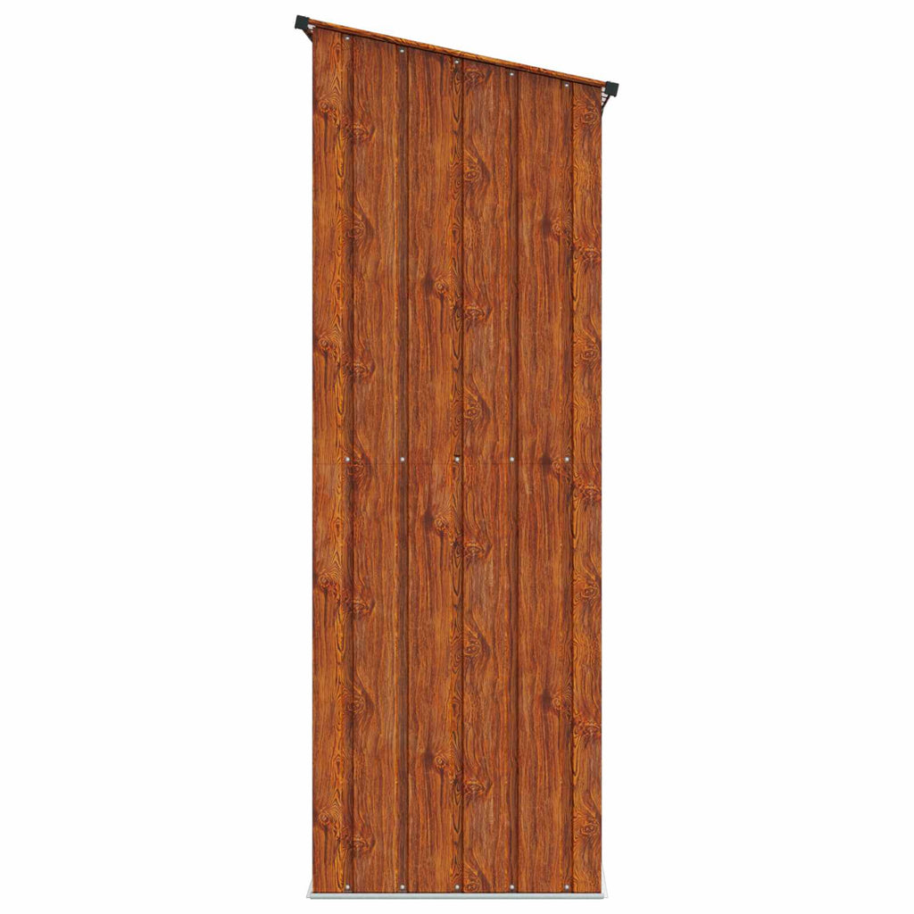 vidaXL Schowki ogrodowe Brązowy 140,5 x 74 x 200 cm Metal