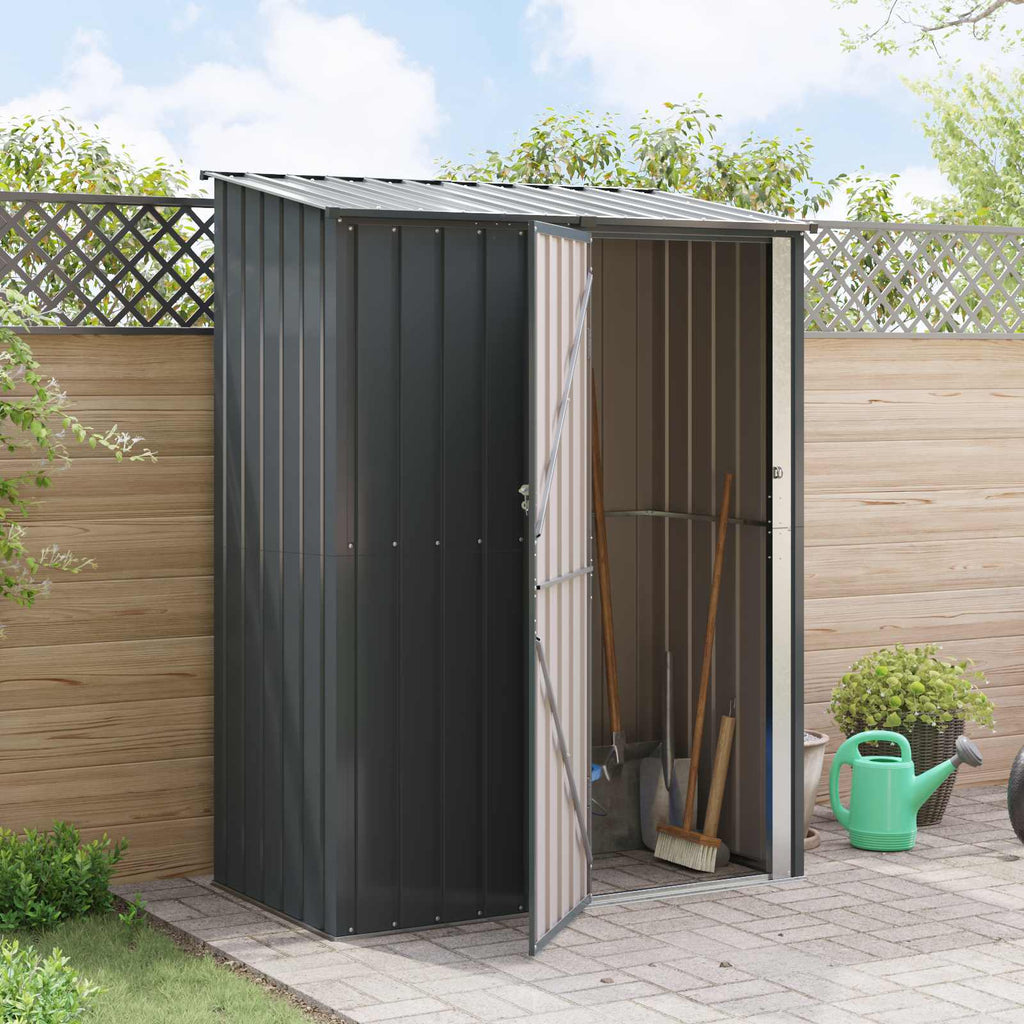 vidaXL Schowki ogrodowe Antracyt 153,5 x 86 x 200 cm Metal