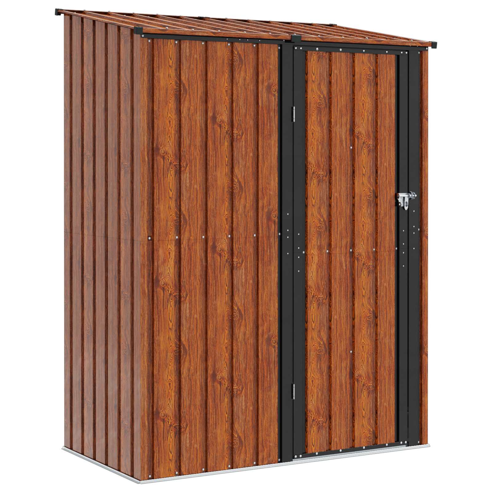 vidaXL Schowki ogrodowe Brązowy 153,5 x 86 x 200 cm Metal