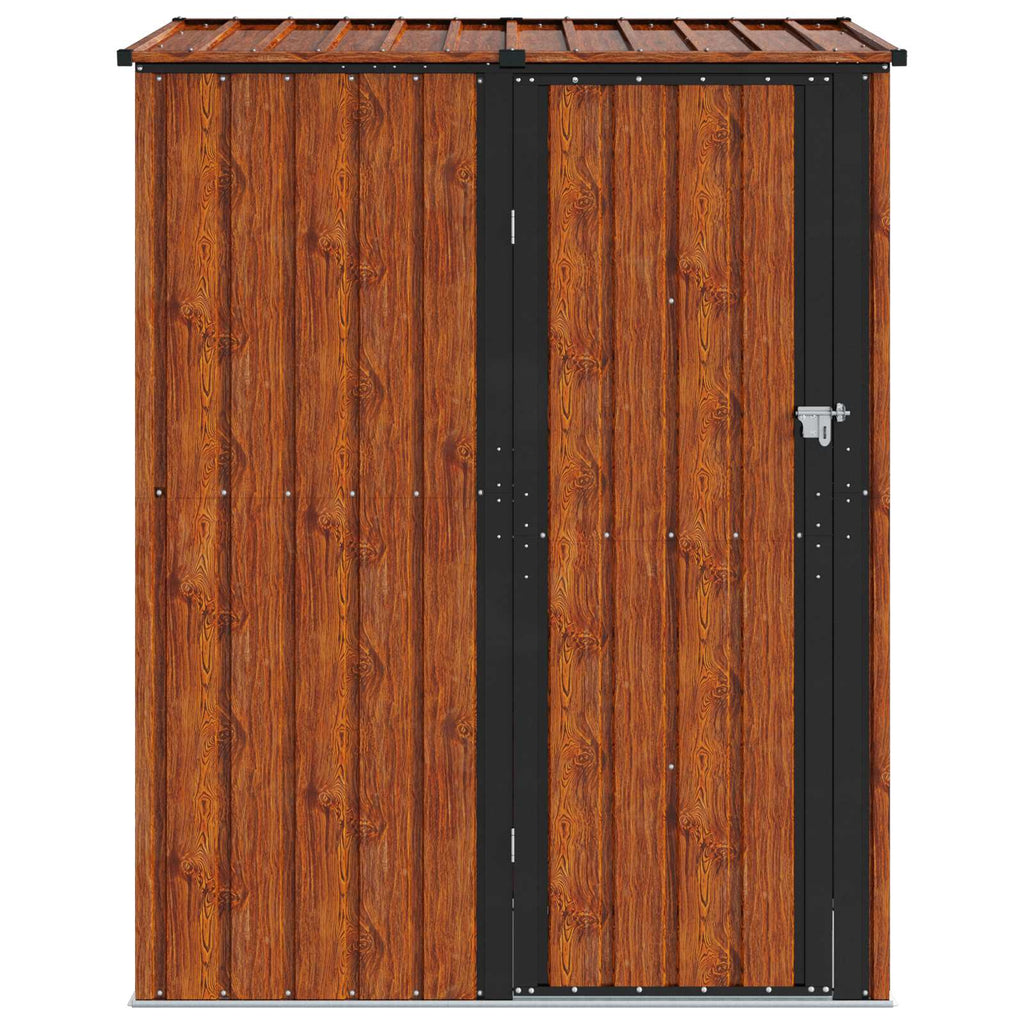 vidaXL Schowki ogrodowe Brązowy 153,5 x 86 x 200 cm Metal