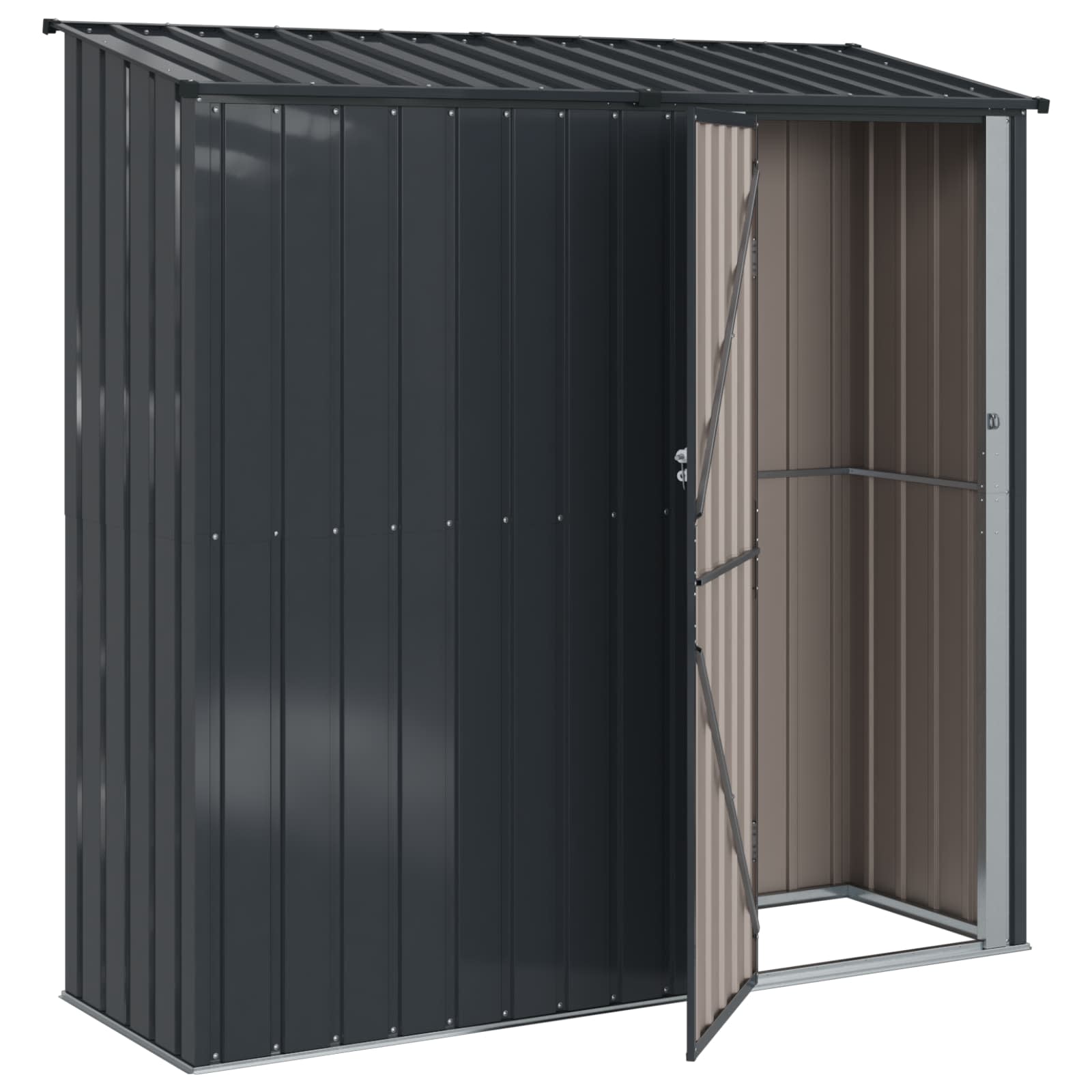 vidaXL Schowki ogrodowe Antracyt 203,5 x 73 x 200 cm Metal