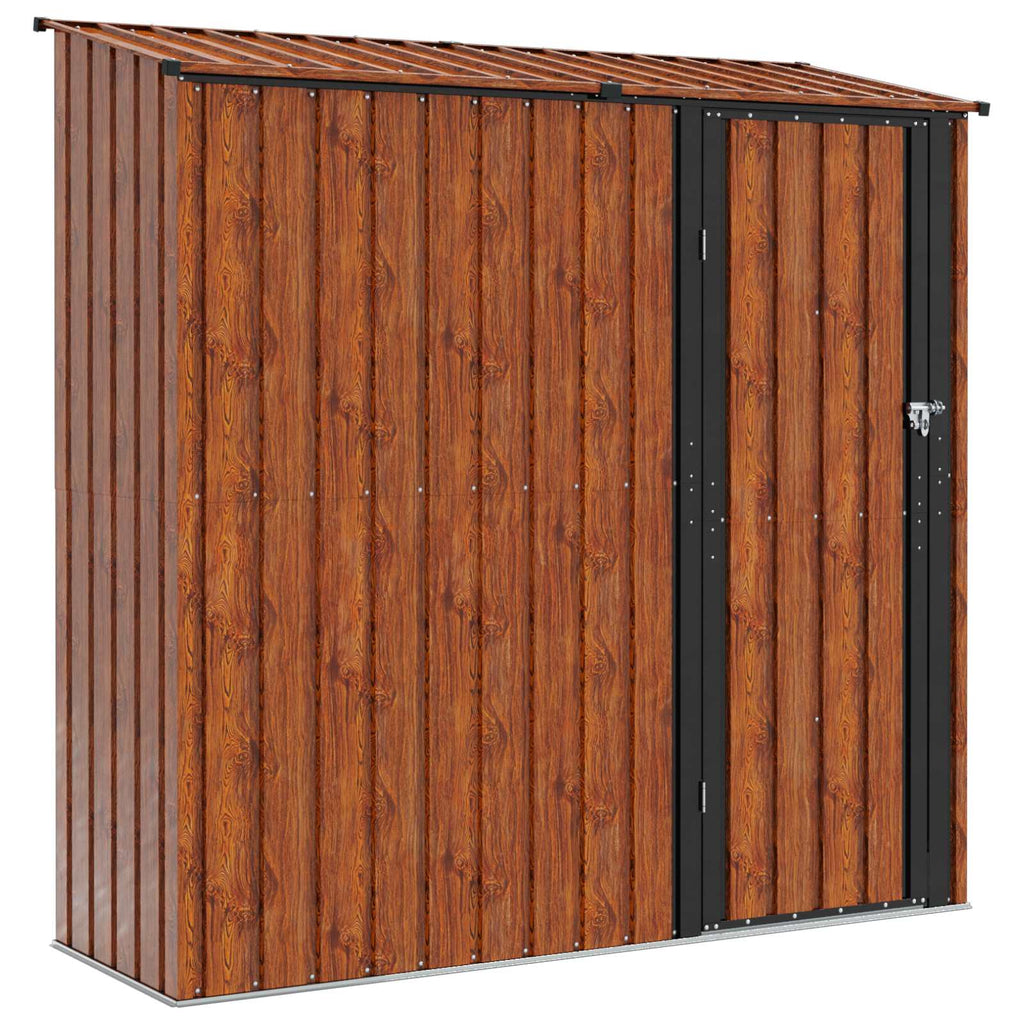 vidaXL Schowki ogrodowe Brązowy 203,5 x 73 x 200 cm Metal
