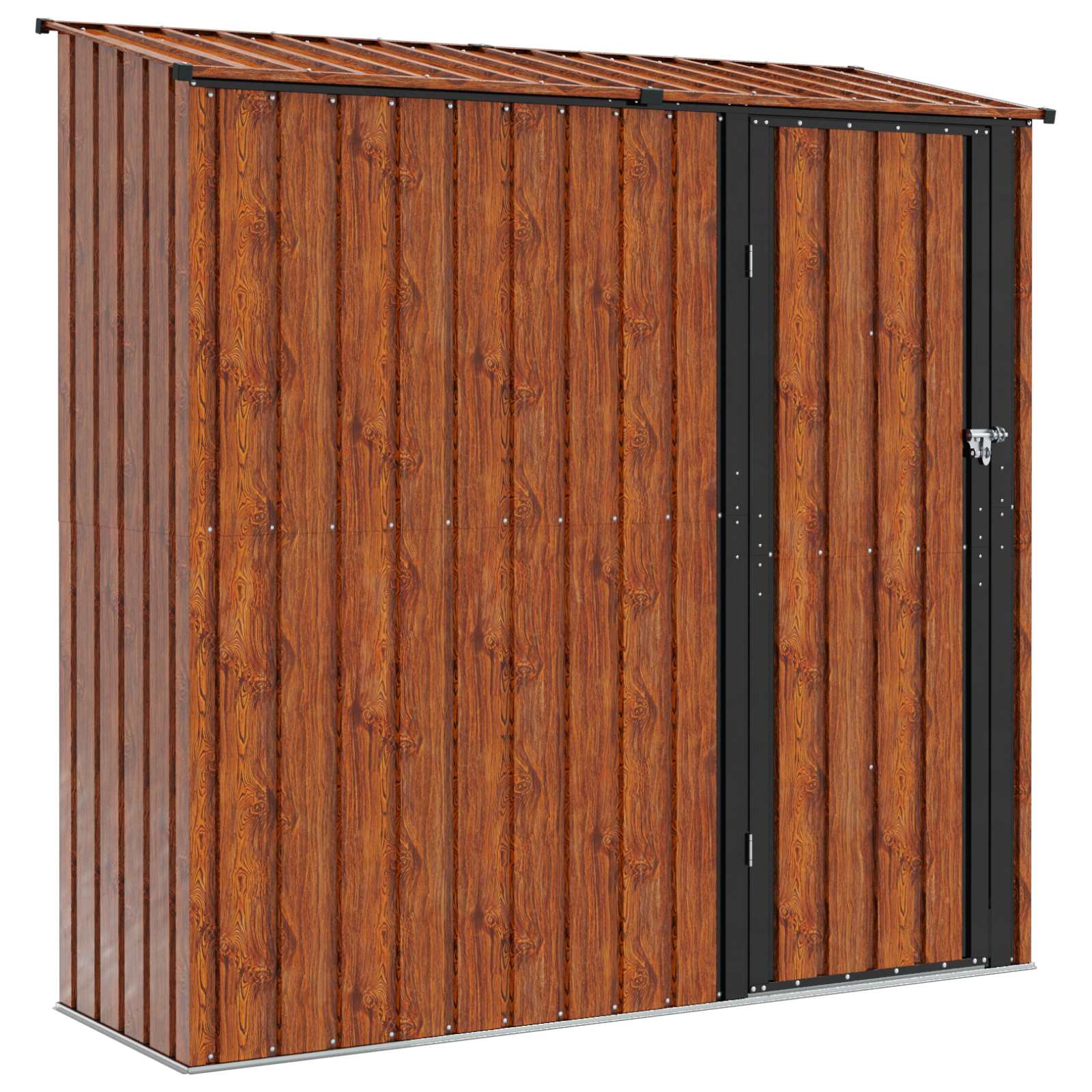 vidaXL Schowki ogrodowe Brązowy 203,5 x 73 x 200 cm Metal