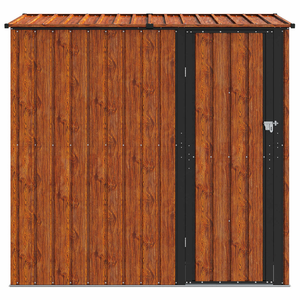 vidaXL Schowki ogrodowe Brązowy 203,5 x 73 x 200 cm Metal
