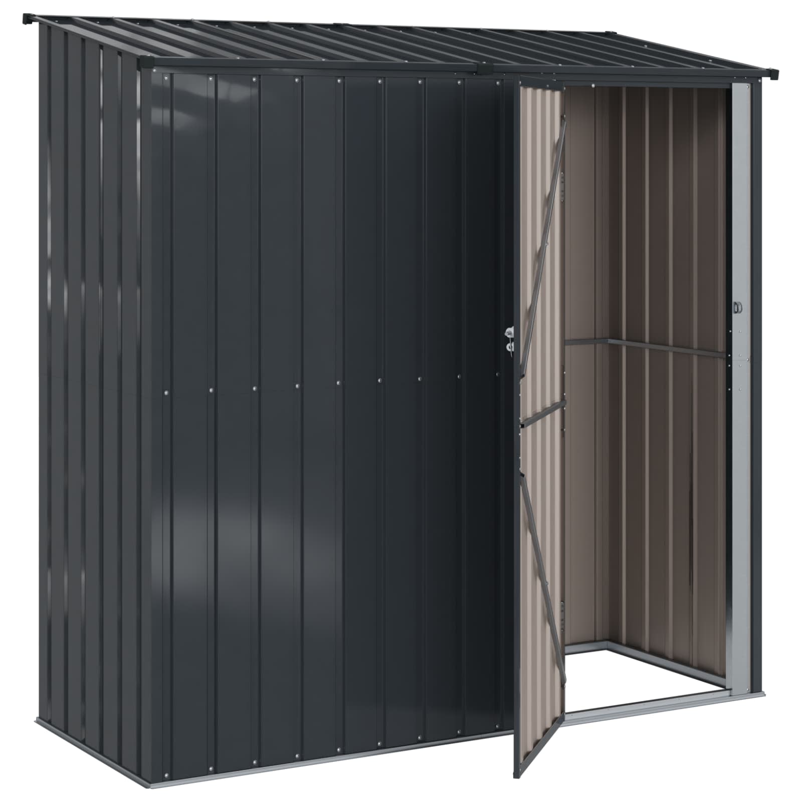 vidaXL Schowki ogrodowe Antracyt 203 x 85,5 x 200 cm Metal