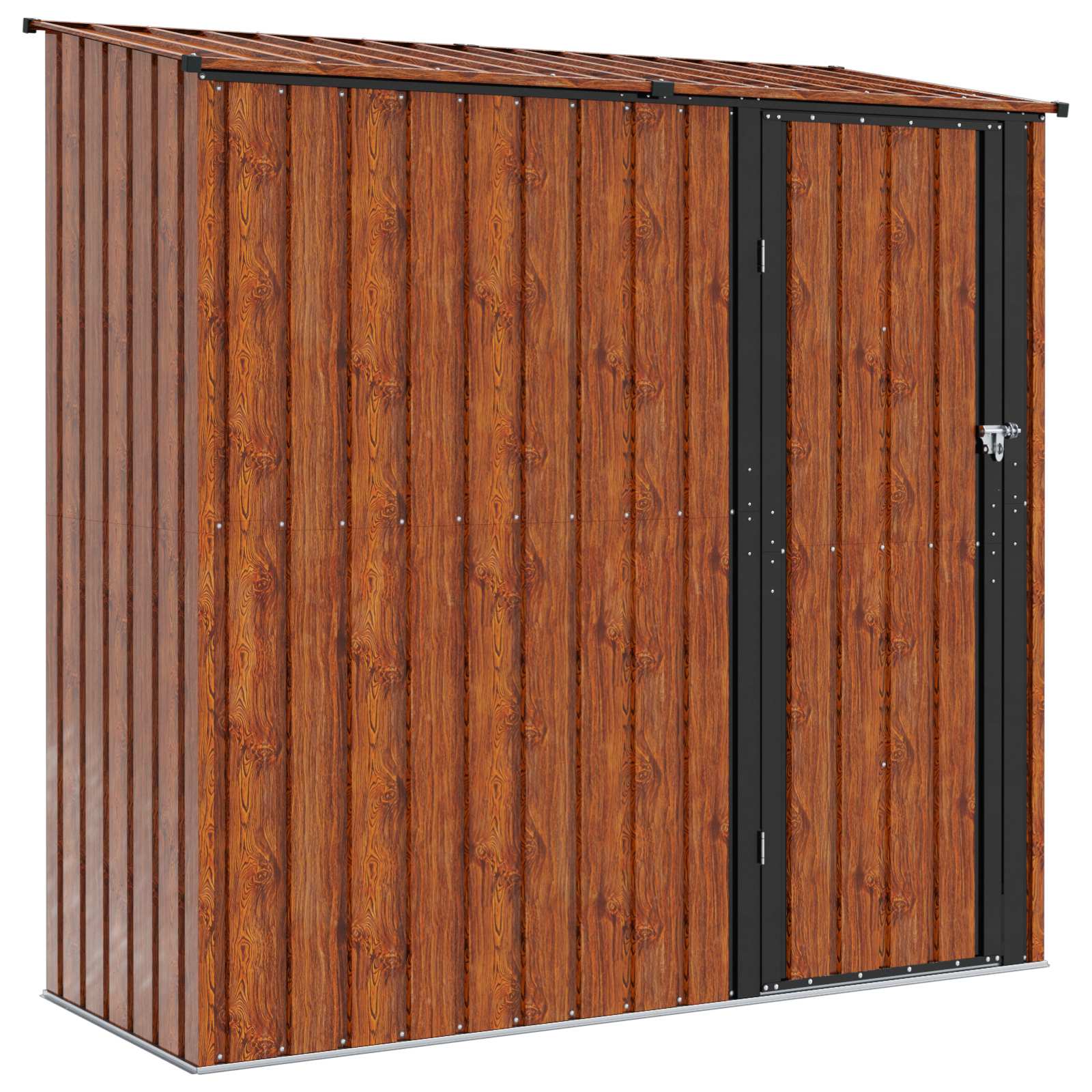 vidaXL Schowki ogrodowe Brązowy 203 x 85,5 x 200 cm Metal