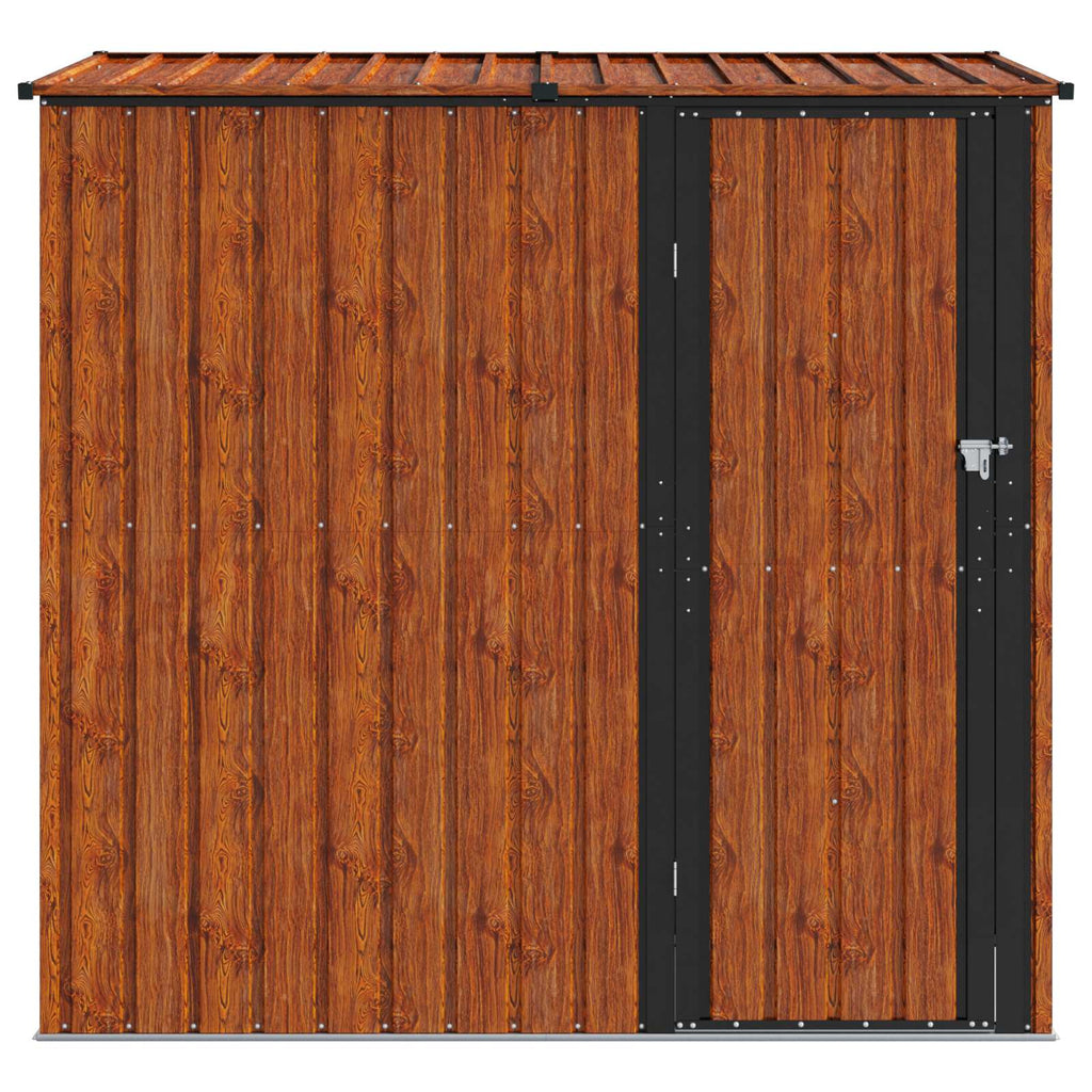 vidaXL Schowki ogrodowe Brązowy 203 x 85,5 x 200 cm Metal