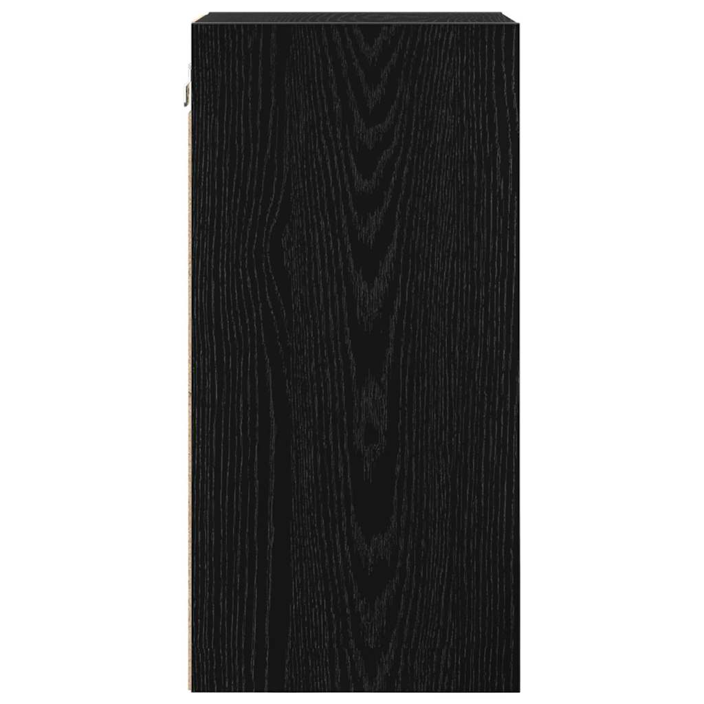 vidaXL Szafka wisząca z półką Czarny dąb 30 x 29,5 x 60 cm