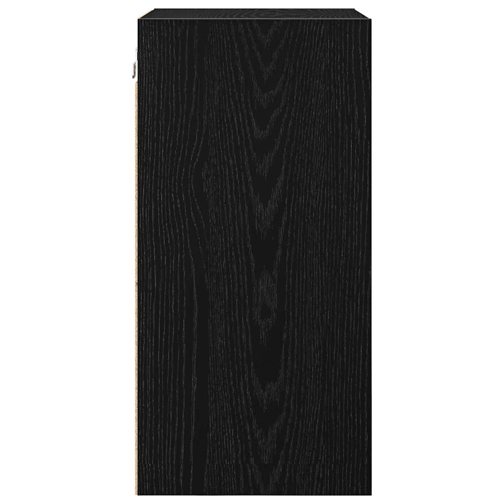 vidaXL Szafka wisząca z półką Czarny dąb 40 x 29,5 x 60 cm