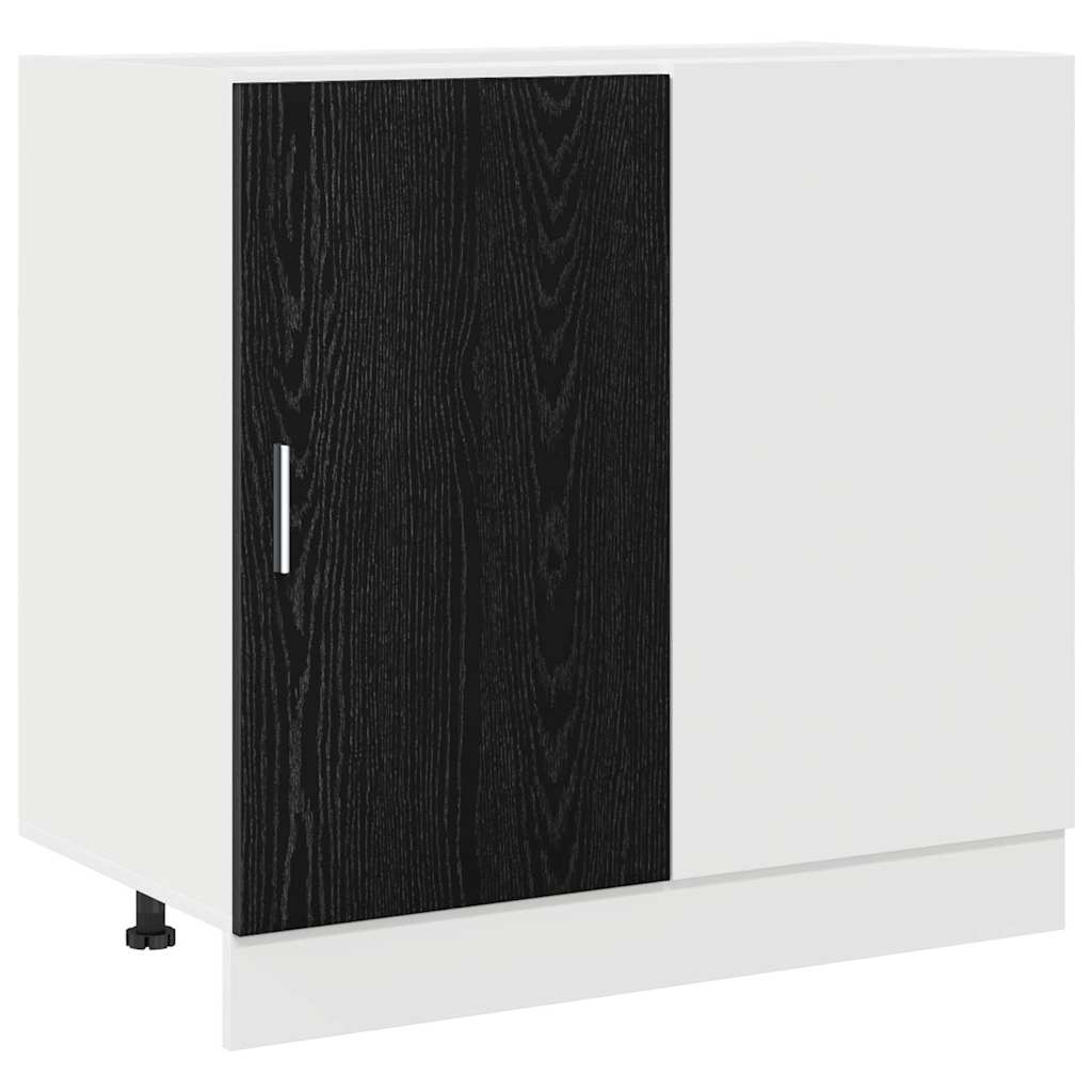 vidaXL Kuchnia Narożna Szafka Dolna Czarny dąb 86 x 46 x 81,5 cm