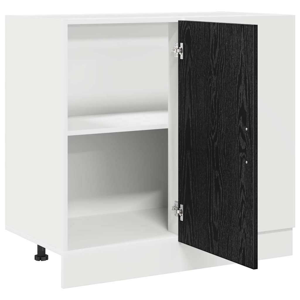 vidaXL Kuchnia Narożna Szafka Dolna Czarny dąb 86 x 46 x 81,5 cm