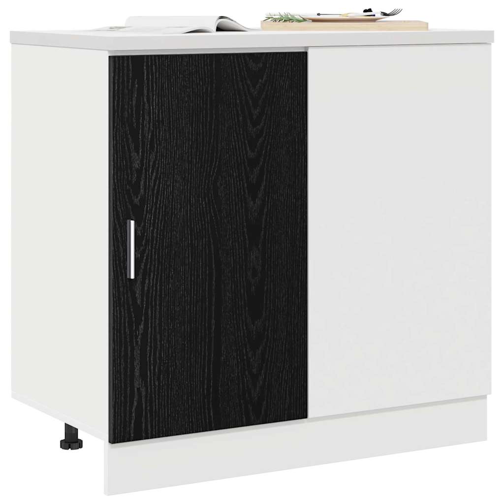 vidaXL Kuchnia Narożna Szafka Dolna Czarny dąb 86 x 46 x 81,5 cm