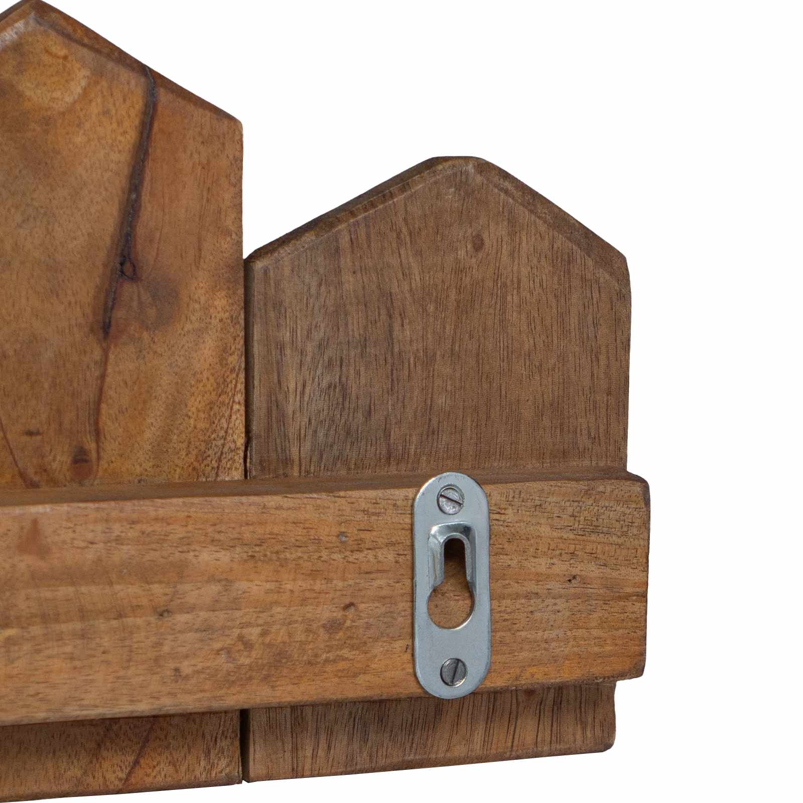 vidaXL Wieszak Brązowy 48 x 8 x 15 cm Lite drewno mahoniowe