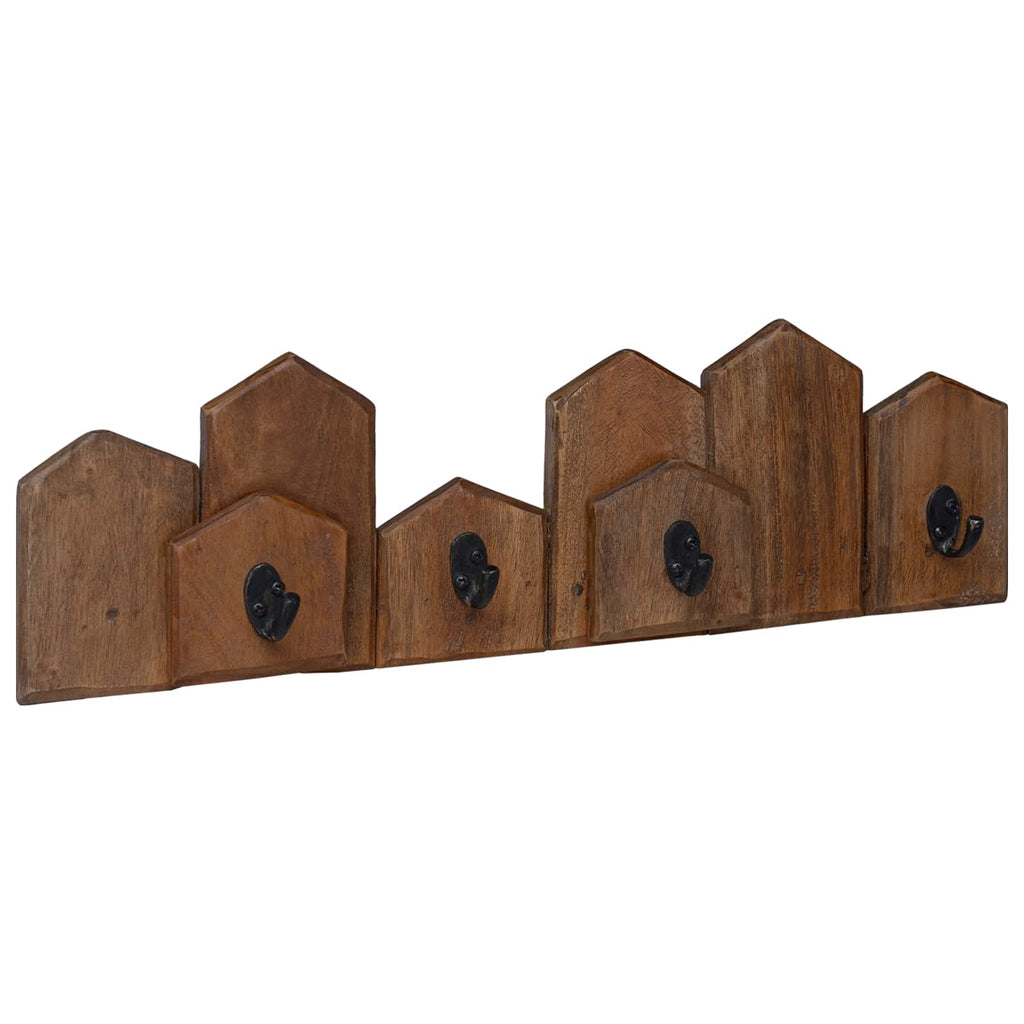 vidaXL Wieszak Brązowy 48 x 8 x 15 cm Lite drewno mahoniowe